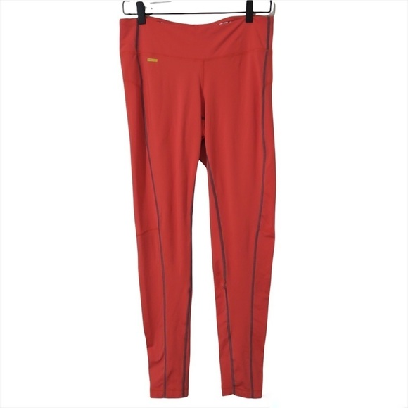 Lole‎ Pink Mid Rise Leggings Full Length Yoga Athletic Wicking Antibacterial Gym - Picture 1 of 15
